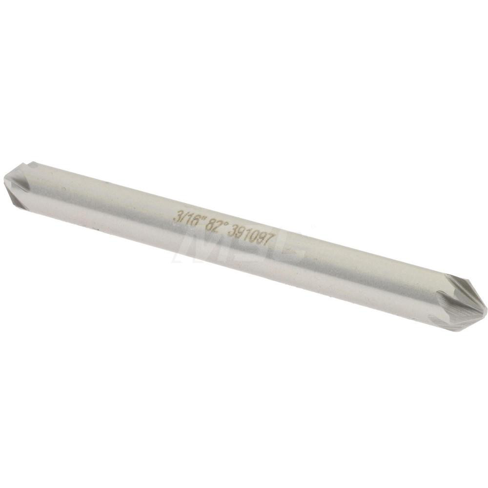 Hertel Countersink: 3/16" Head Dia, 82.00 deg Included Angle, 6 Flute, High-Speed Steel, Right Hand Cut - GX89331599