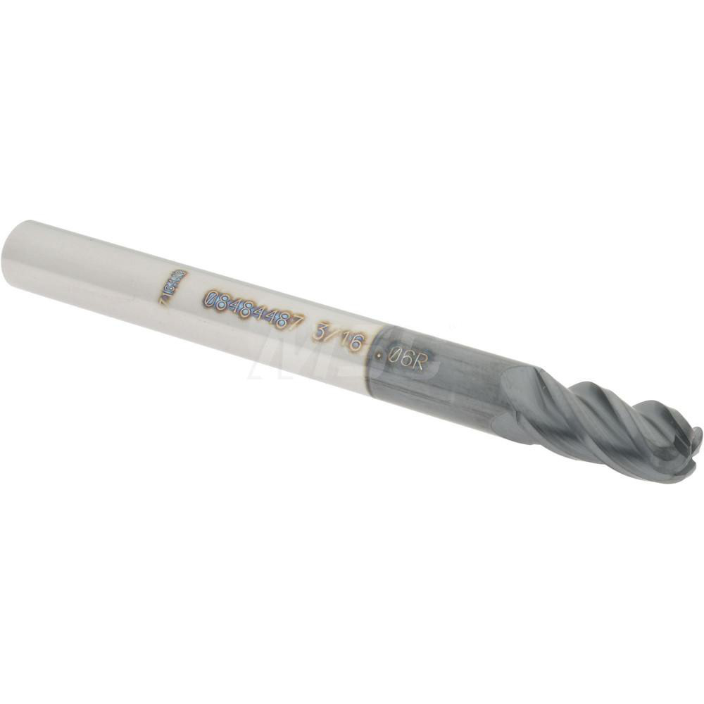 Titan USA Chamfer Mill: 1/8" Dia, 1/8" Shank Dia, 60 deg, 4 Flute, Solid Carbide, Single End - TC87720