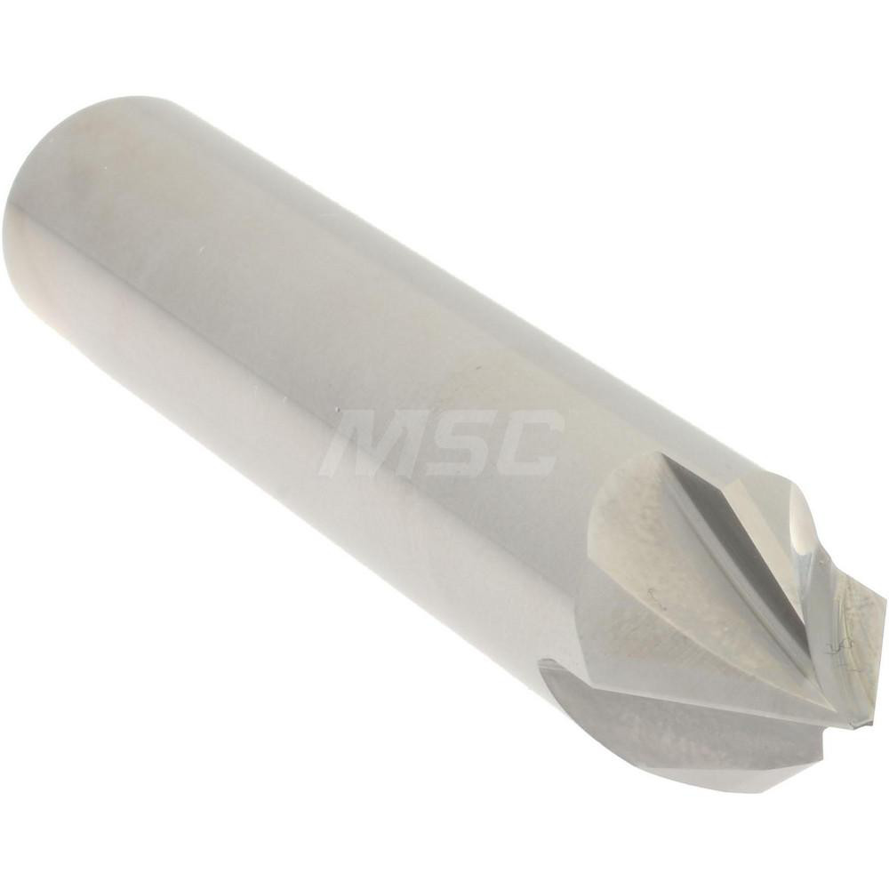Accupro Chamfer Mill: 1/2" Dia, 1/2" Shank Dia, 60 deg, 4 Flute, Solid Carbide, Single End - 2500091