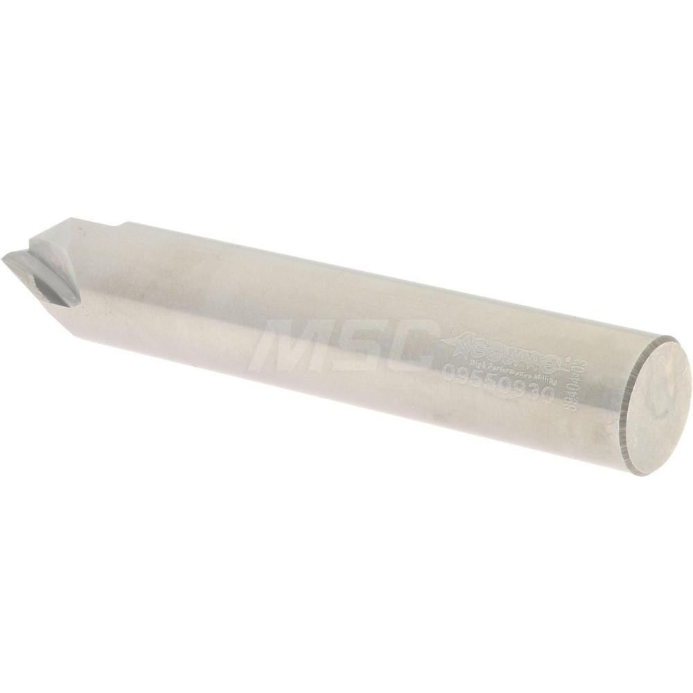 Accupro Chamfer Mill: 1/2" Dia, 1/2" Shank Dia, 60 deg, 4 Flute, Solid Carbide, Single End - 2500091