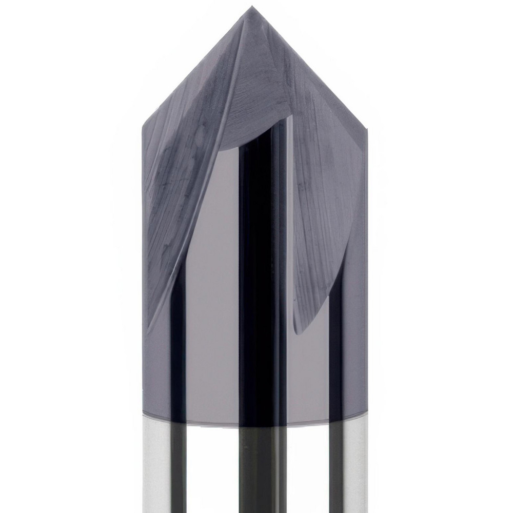 Harvey Tool Chamfer Mill: 1/8" Dia, 1/8" Shank Dia, 80 deg, 2 Flute, Solid Carbide, Single End - 18740-C3