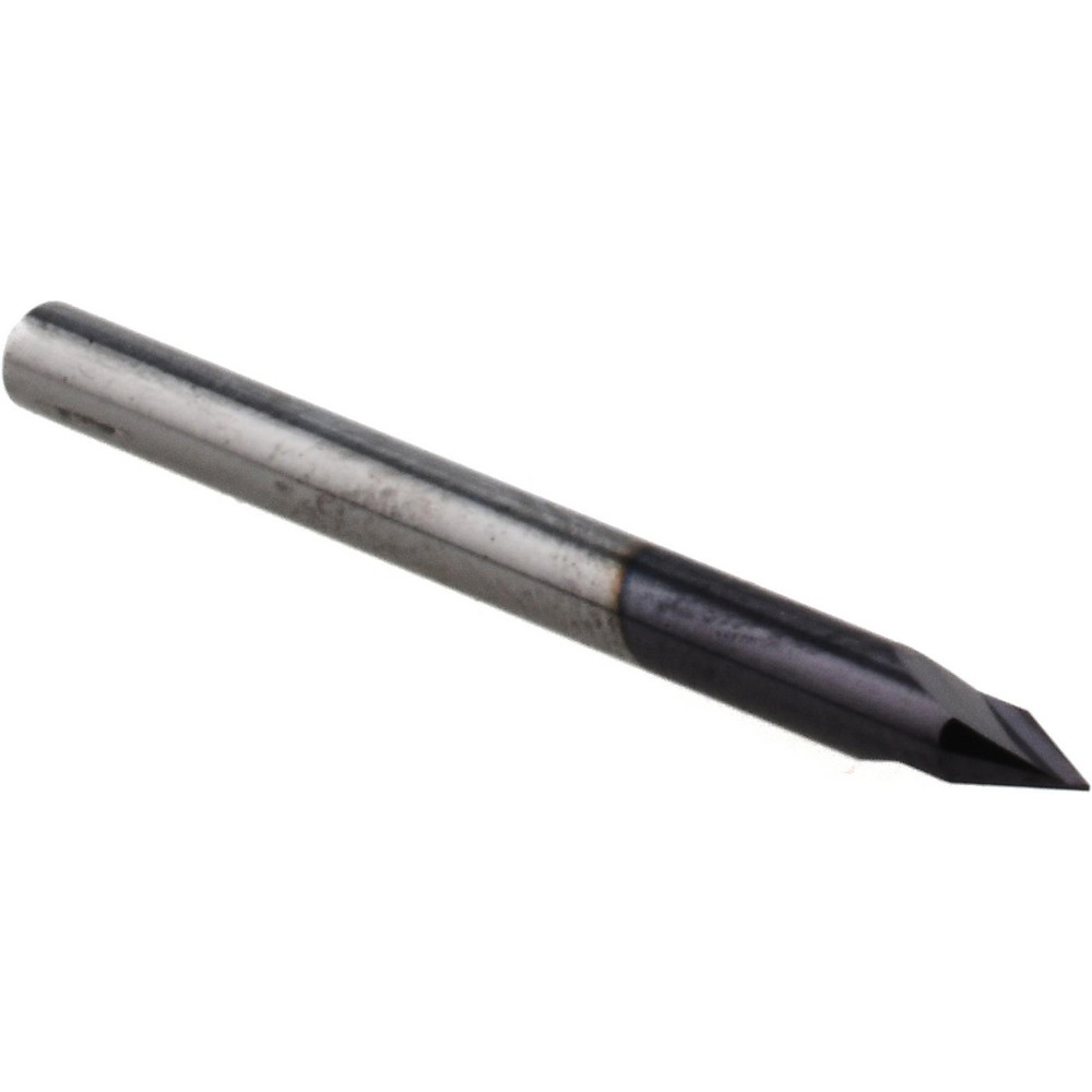 Harvey Tool Chamfer Mill: 1/8" Dia, 1/8" Shank Dia, 80 deg, 2 Flute, Solid Carbide, Single End - 18740-C3