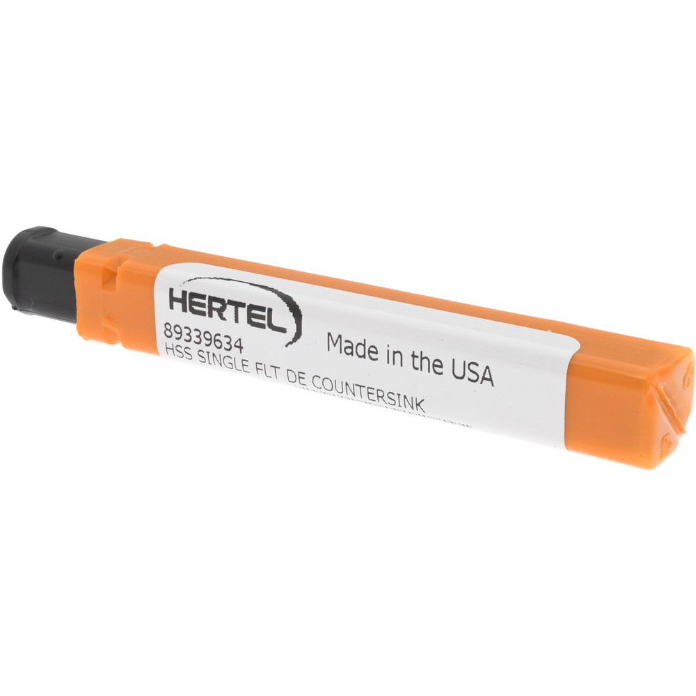 Hertel Countersink: 1/8" Head Dia, 82.00 deg Included Angle, 1 Flute, High-Speed Steel, Right Hand Cut - GX89339634