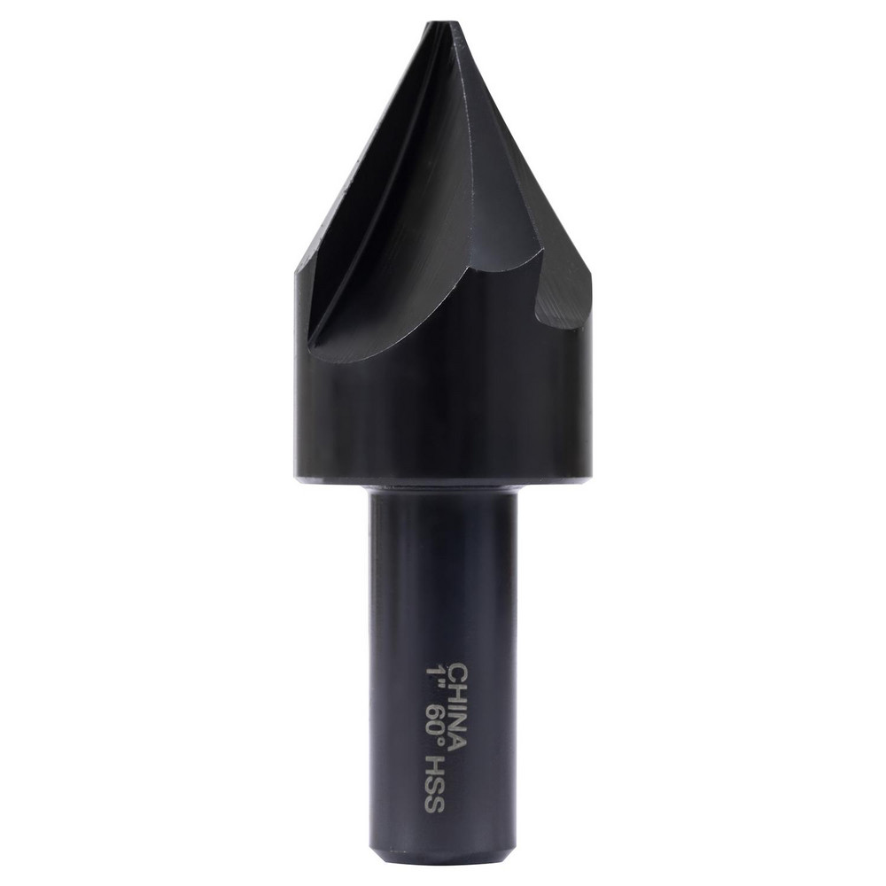 Hertel Countersink: 1" Head Dia, 60.00 deg Included Angle, 4 Flute, High-Speed Steel, Right Hand Cut - GX89331045