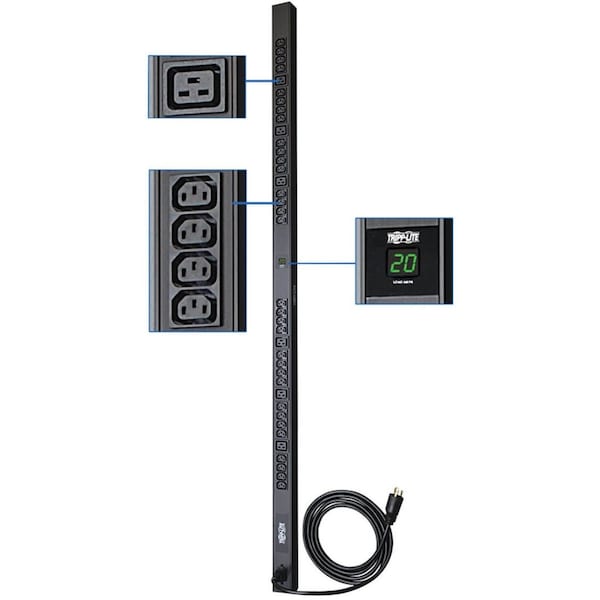 Tripp Lite PDU, Metered, 3.2-3.8kW, 6 C19, 32 C13, 0U - PDUMV20HV