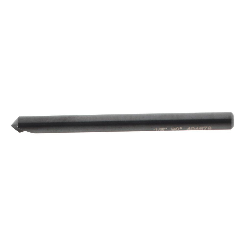 Hertel Countersink: 1/8" Head Dia, 90.00 deg Included Angle, 1 Flute, High-Speed Steel, Right Hand Cut - GX89339550