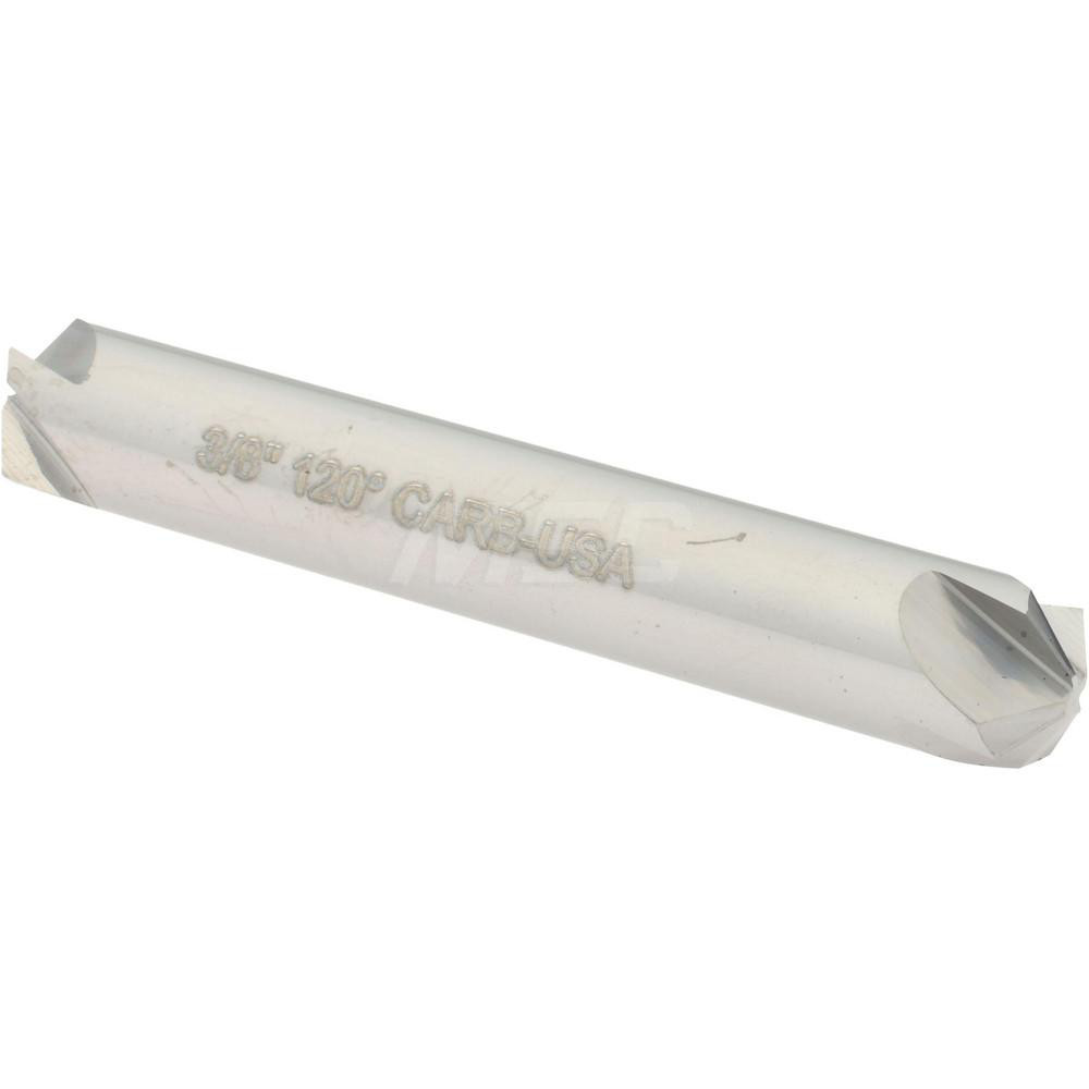 Hertel Countersink: 3/8" Head Dia, 120.00 deg Included Angle, 4 Flute, Solid Carbide, Right Hand Cut - 334-305100