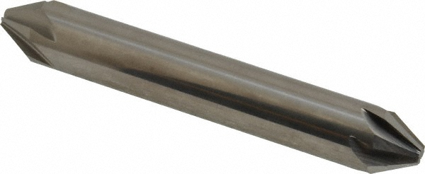 Hertel Countersink: 3/8" Head Dia, 60.00 deg Included Angle, 6 Flute, Solid Carbide, Right Hand Cut - 336-205050