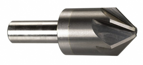 Hertel Countersink: 1" Head Dia, 120.00 deg Included Angle, 6 Flute, Solid Carbide, Right Hand Cut - 336-010090