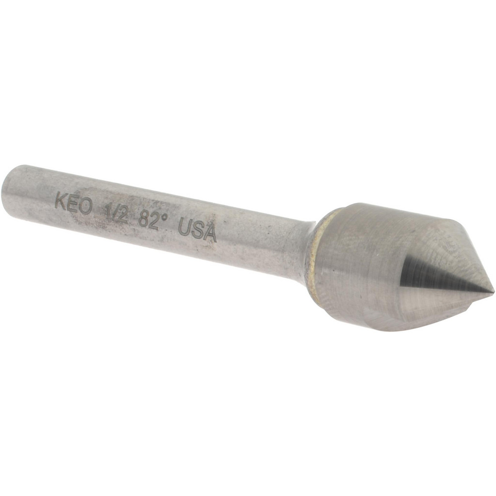 Keo Countersink: 1/2" Head Dia, 100.00 deg Included Angle, 3 Flute, Cobalt Steel, Right Hand Cut - 919-000-292
