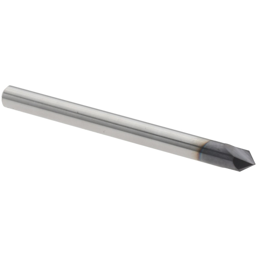 Accupro Chamfer Mill: 3/8" Dia, 3/8" Shank Dia, 90 deg, 2 Flute, Solid Carbide, Single End - 2500070