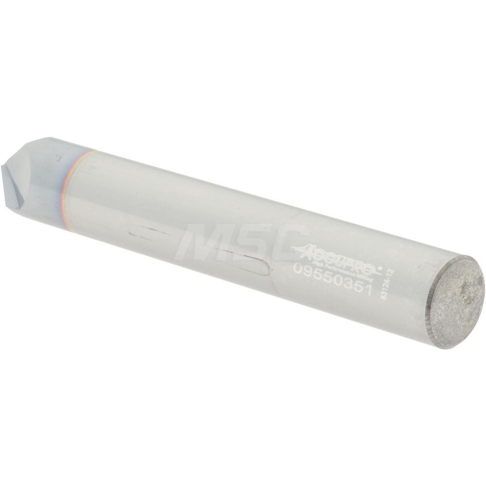 Accupro Chamfer Mill: 3/8" Dia, 3/8" Shank Dia, 90 deg, 2 Flute, Solid Carbide, Single End - 2500070