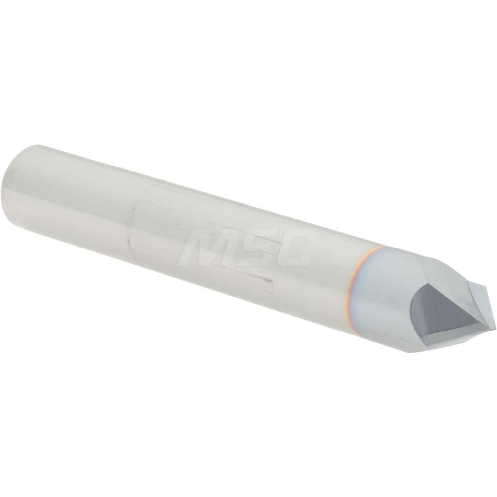 Accupro Chamfer Mill: 3/8" Dia, 3/8" Shank Dia, 90 deg, 2 Flute, Solid Carbide, Single End - 2500070