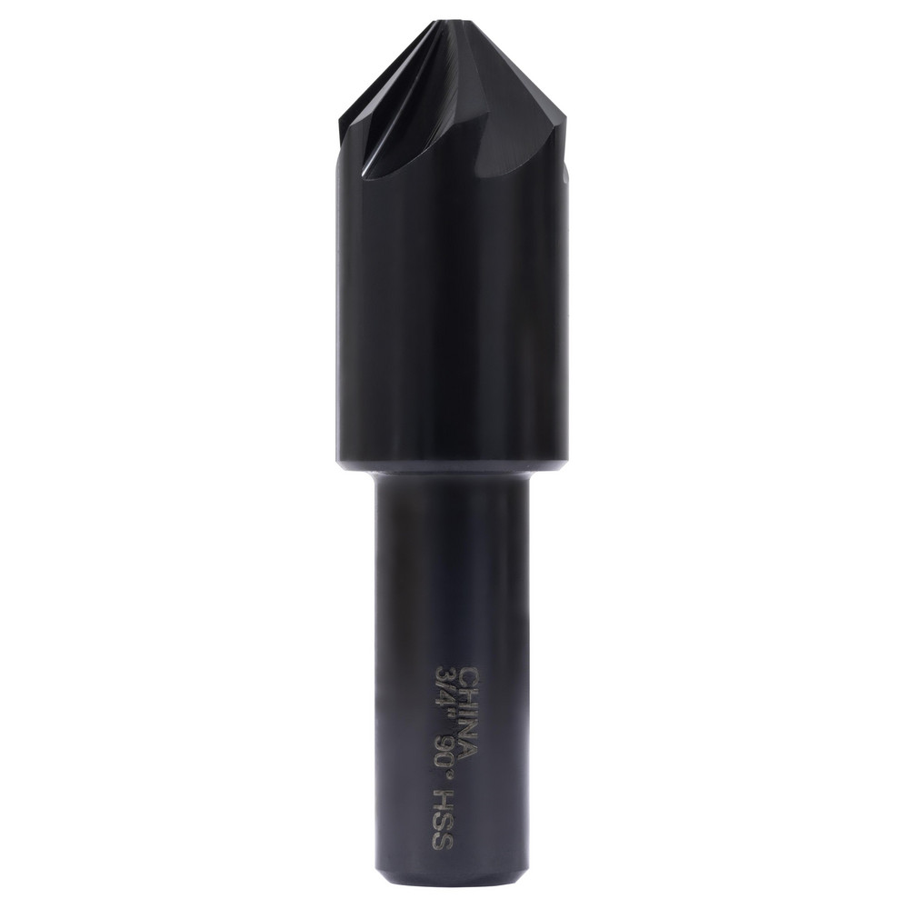 Hertel Countersink: 3/4" Head Dia, 90.00 deg Included Angle, 6 Flute, High-Speed Steel, Right Hand Cut - GX89330336