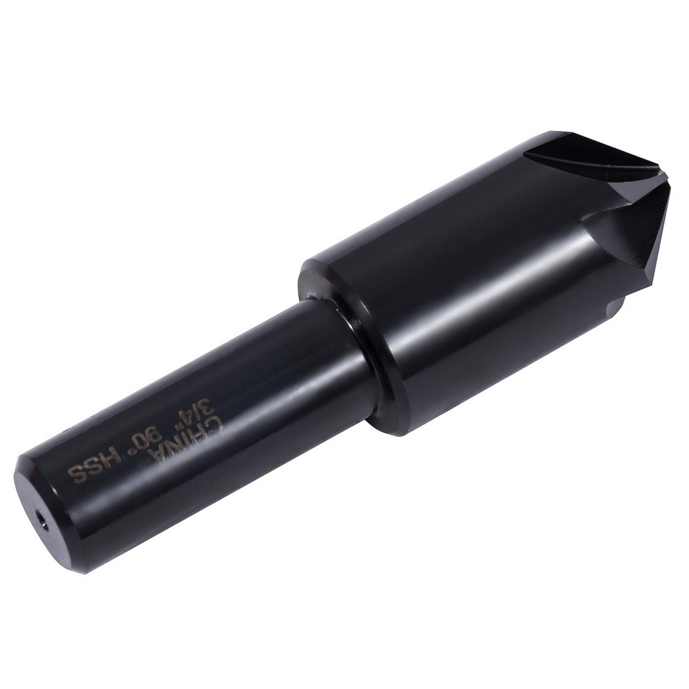 Hertel Countersink: 3/4" Head Dia, 90.00 deg Included Angle, 6 Flute, High-Speed Steel, Right Hand Cut - GX89330336