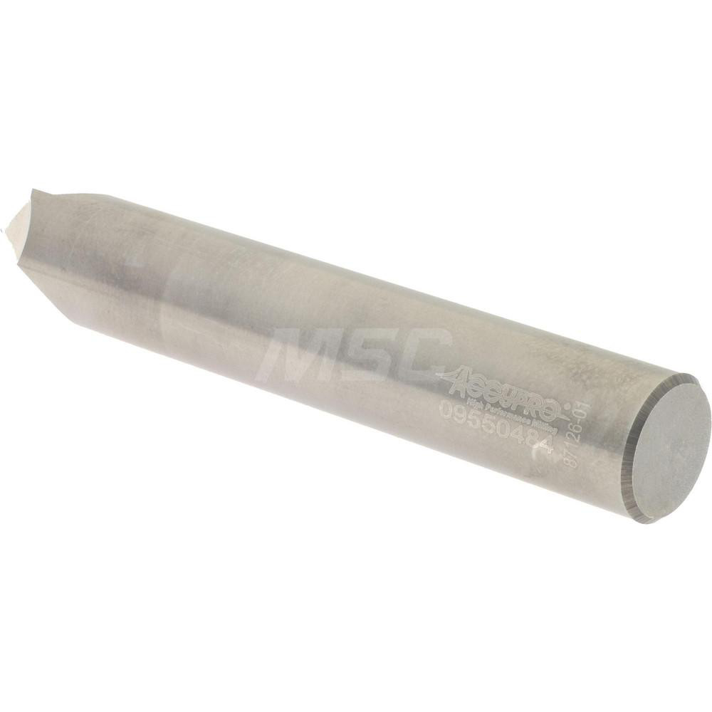 Accupro Chamfer Mill: 1/2" Dia, 1/2" Shank Dia, 90 deg, 2 Flute, Solid Carbide, Single End - 2500021