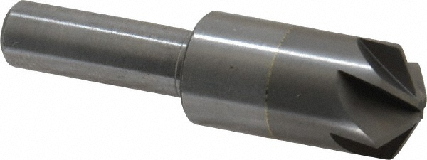Hertel Countersink: 5/8" Head Dia, 120.00 deg Included Angle, 6 Flute, Solid Carbide, Right Hand Cut - 336-007090