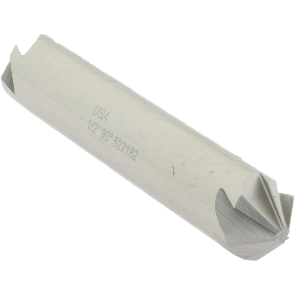 Hertel Countersink: 1/2" Head Dia, 90.00 deg Included Angle, 6 Flute, High-Speed Steel, Right Hand Cut - GX89331425