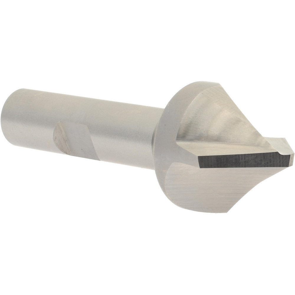 Hertel Chamfer Mill: 1" Dia, 1/2" Shank Dia, 90 deg, Cobalt, Single End - 19248