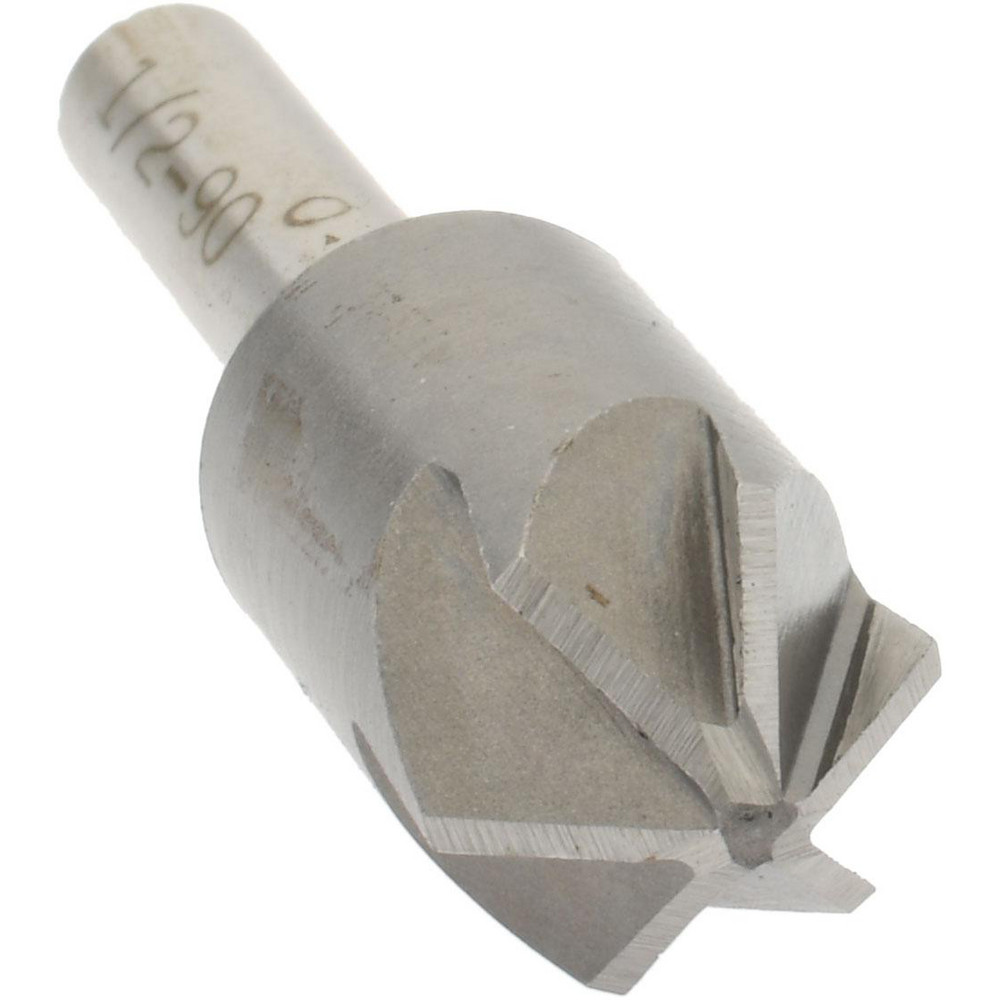 Value Collection Countersink: 1/2" Head Dia, 90.00 deg Included Angle, 6 Flute, Cobalt Steel, Right Hand Cut - CS2160032