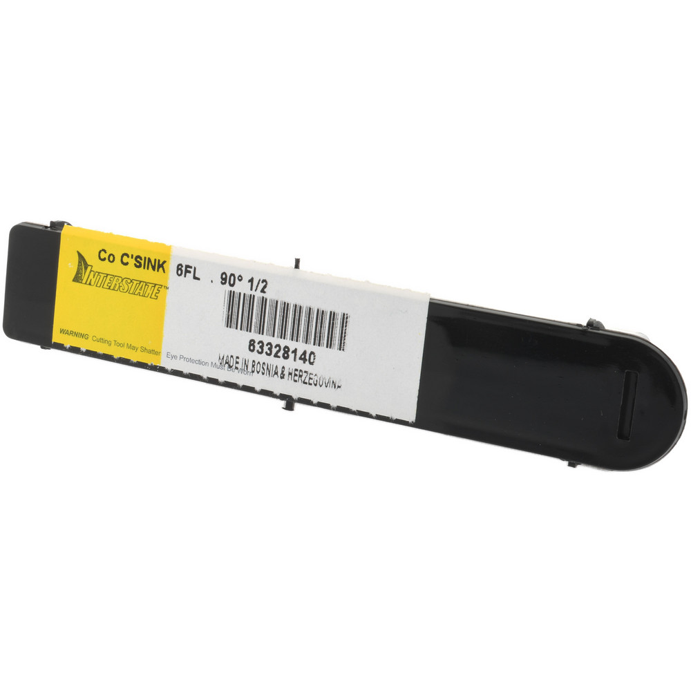 Value Collection Countersink: 1/2" Head Dia, 90.00 deg Included Angle, 6 Flute, Cobalt Steel, Right Hand Cut - CS2160032