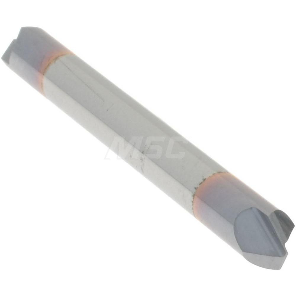 Accupro Chamfer Mill: 1/8" Dia, 1/8" Shank Dia, 90 deg, 2 Flute, Solid Carbide, Double End - 2500015