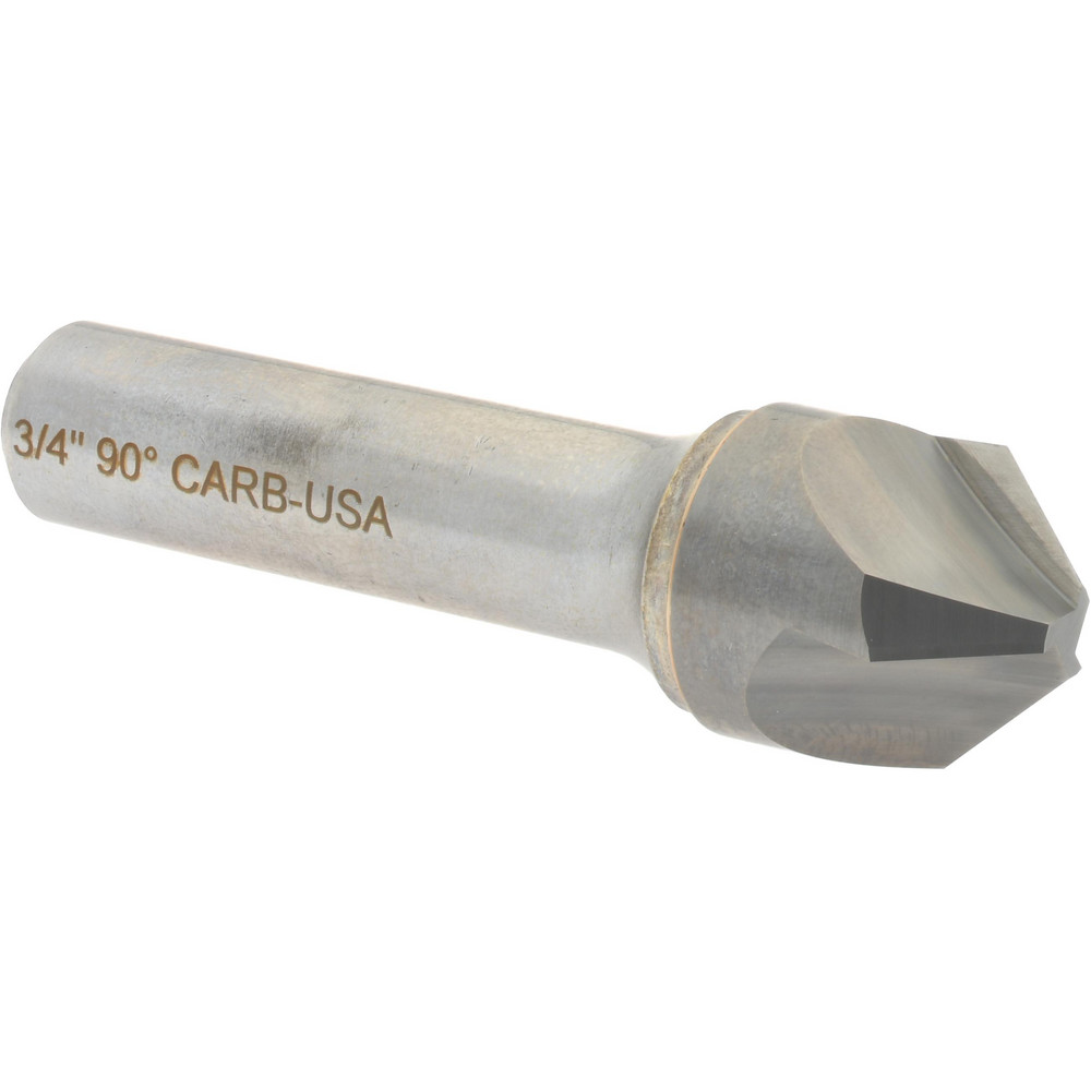 Hertel Countersink: 3/4" Head Dia, 90.00 deg Included Angle, 3 Flute, Solid Carbide, Right Hand Cut - 333-008570