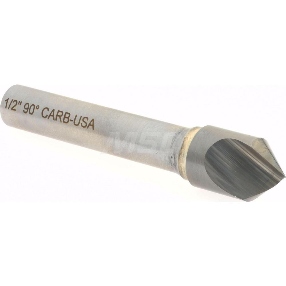Hertel Countersink: 3/4" Head Dia, 90.00 deg Included Angle, 3 Flute, Solid Carbide, Right Hand Cut - 333-008570