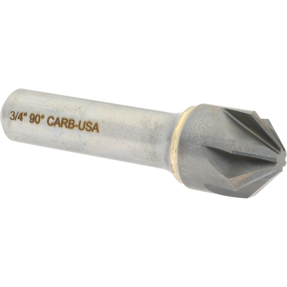 Hertel Countersink: 3/4" Head Dia, 90.00 deg Included Angle, 3 Flute, Solid Carbide, Right Hand Cut - 333-008570