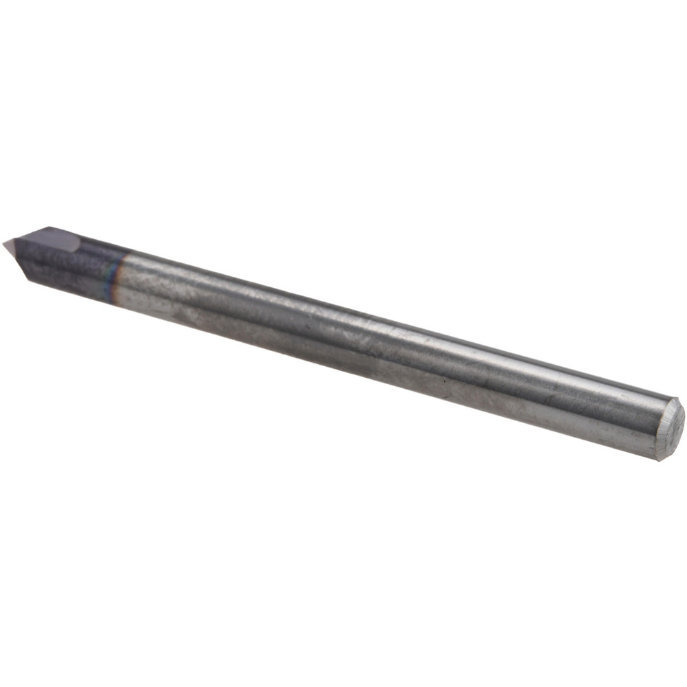 Made in USA Chamfer Mill: 1/8" Dia, 1/8" Shank Dia, 90 deg, 2 Flute, Solid Carbide, Single End - 36161