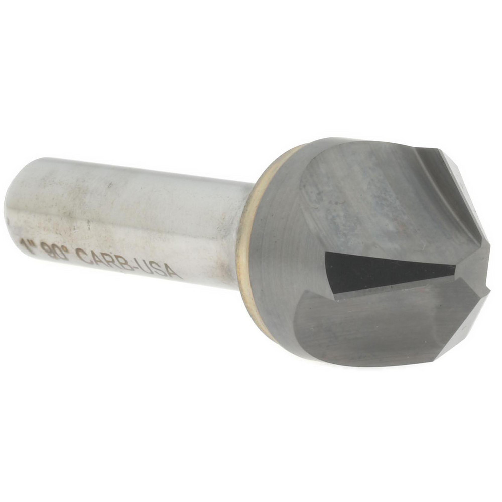 Hertel Countersink: 1" Head Dia, 90.00 deg Included Angle, 3 Flute, Solid Carbide, Right Hand Cut - 333-010070
