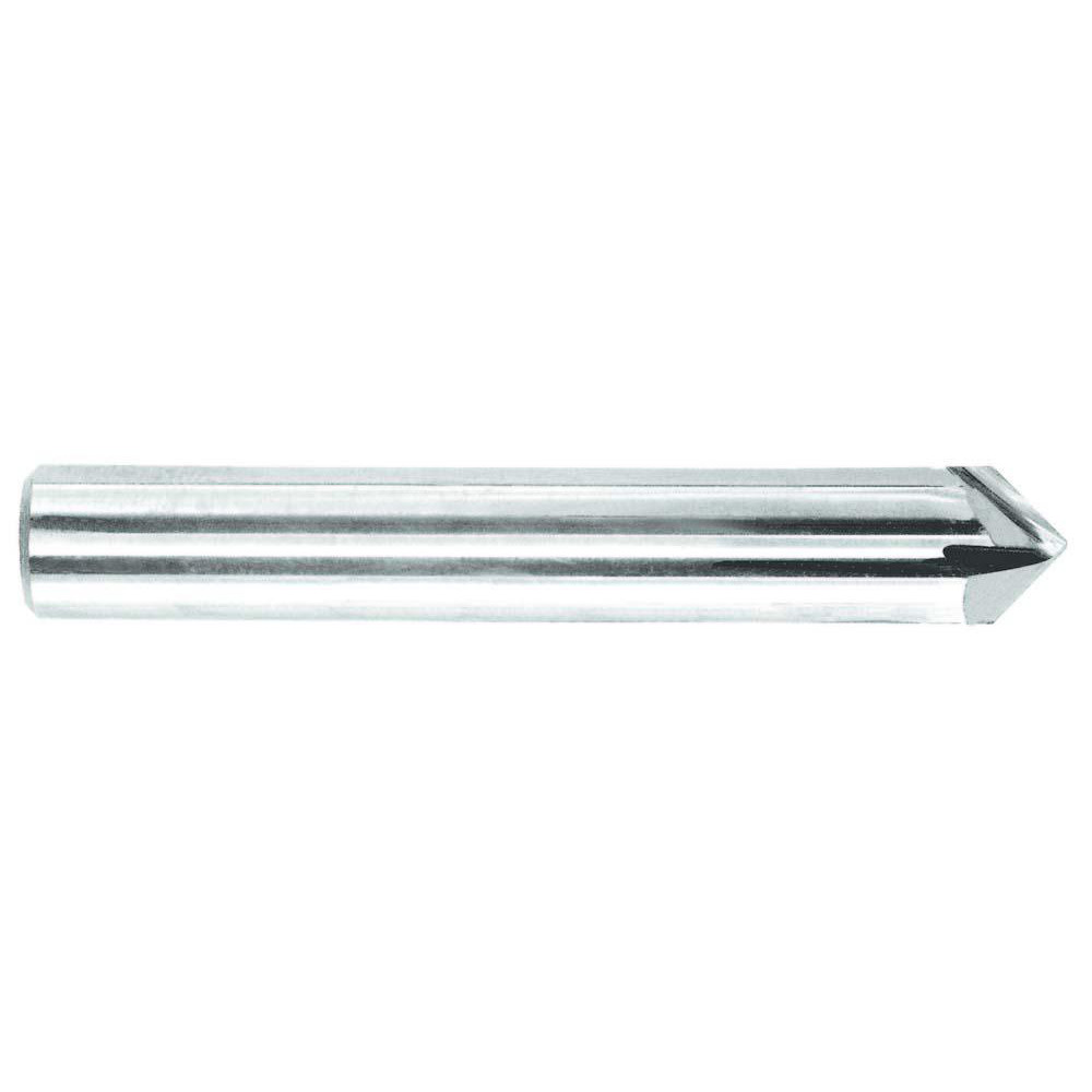 Accupro Chamfer Mill: 1/4" Dia, 1/4" Shank Dia, 90 deg, 4 Flute, Solid Carbide, Single End - 2500010