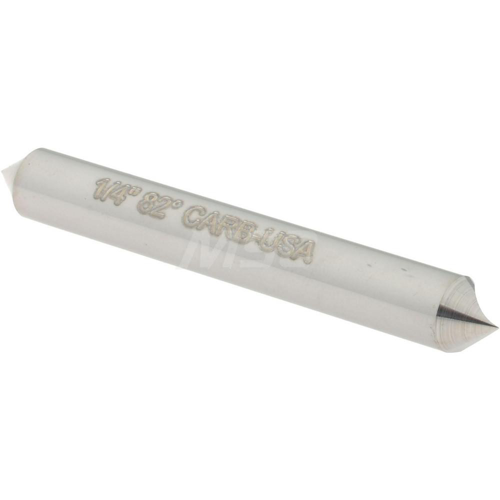 Hertel Countersink: 1/4" Head Dia, 82.00 deg Included Angle, 1 Flute, Solid Carbide, Right Hand Cut - 331-203060