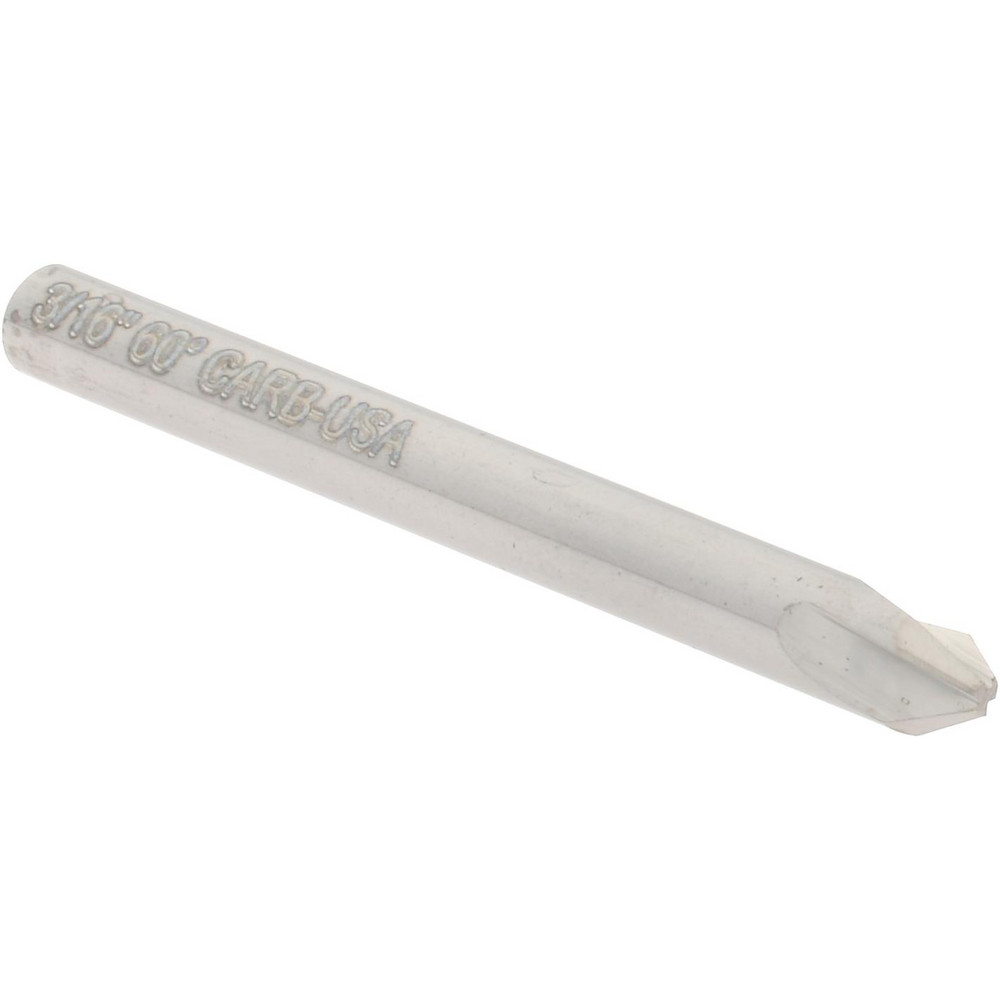 Hertel Countersink: 3/16" Head Dia, 60.00 deg Included Angle, 3 Flute, Solid Carbide, Right Hand Cut - 333-002050