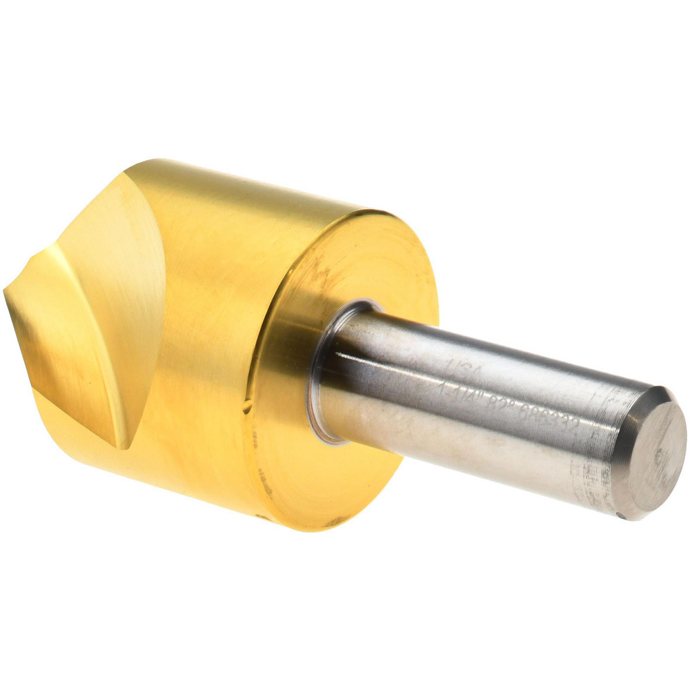 Melin Tool Countersink: 1-1/4" Head Dia, 82.00 deg Included Angle, 1 Flute, Cobalt Steel, Right Hand Cut - 18177