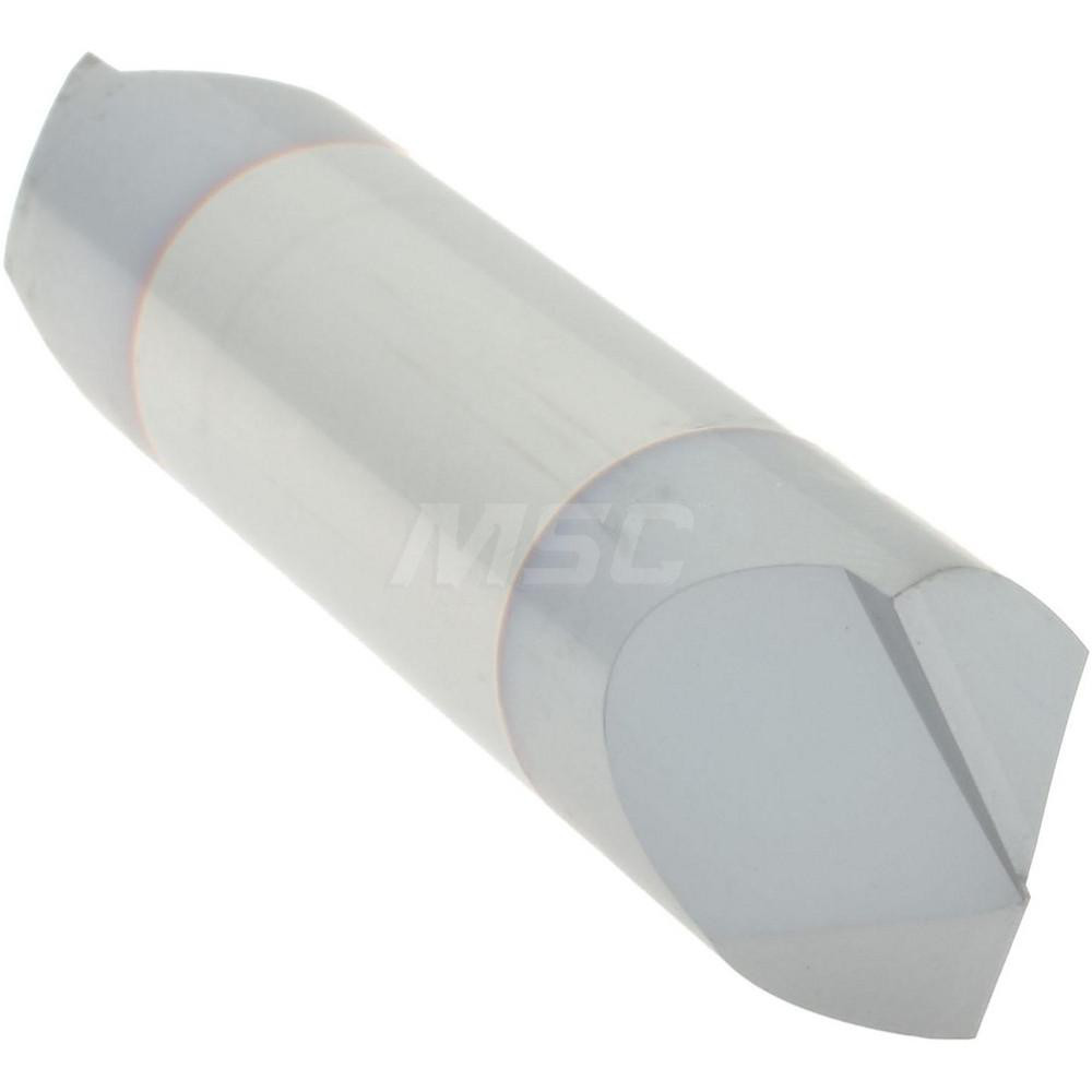Accupro Chamfer Mill: 1/2" Dia, 1/2" Shank Dia, 90 deg, 2 Flute, Solid Carbide, Double End - 2500169