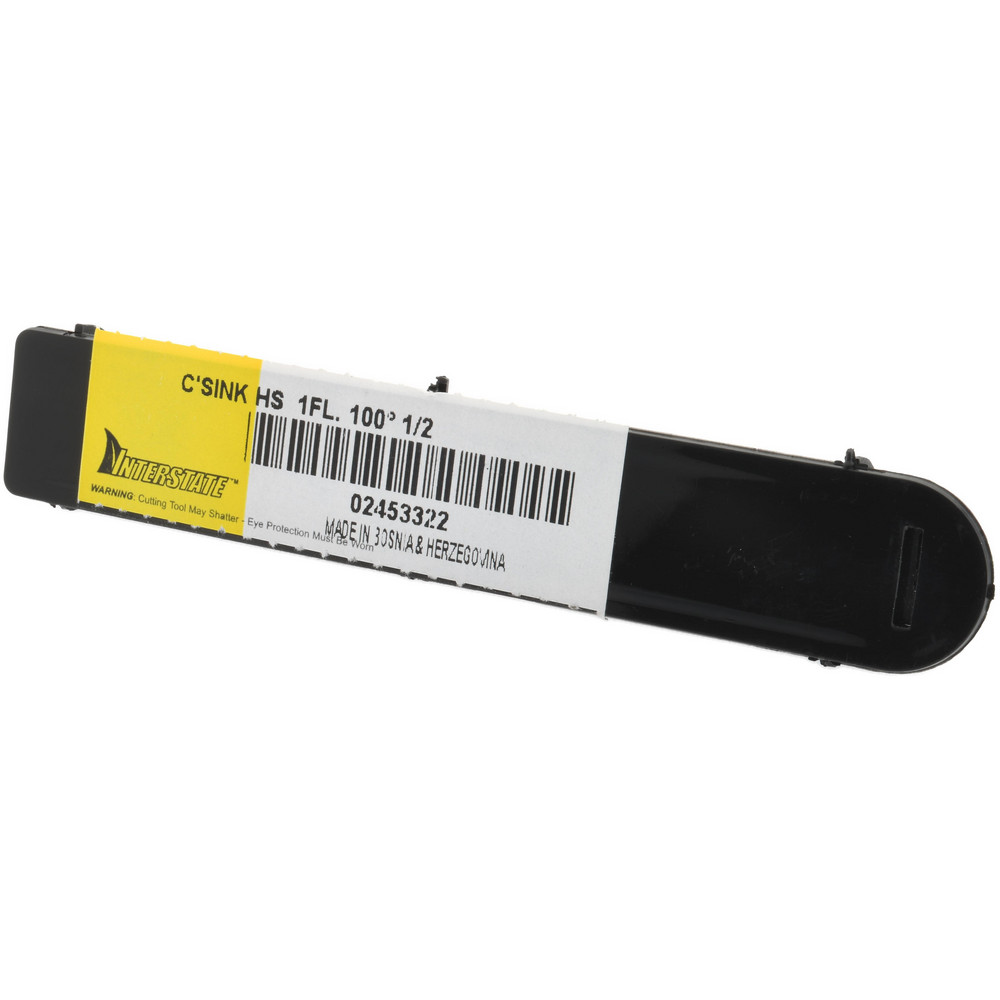 Value Collection Countersink: 1/2" Head Dia, 100.00 deg Included Angle, 1 Flute, High-Speed Steel, Right Hand Cut - SC10100032