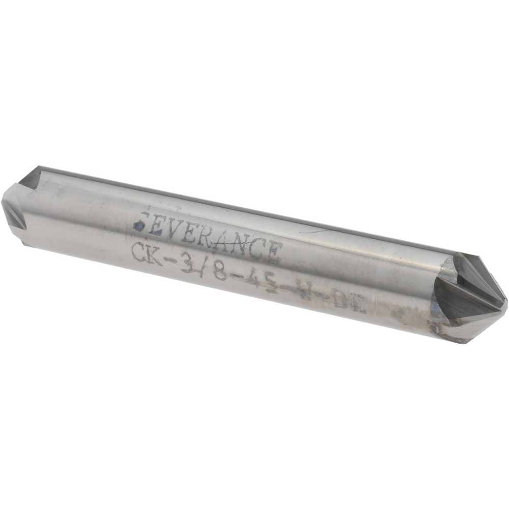 Hertel Countersink: 3/8" Head Dia, 60.00 deg Included Angle, 4 Flute, Solid Carbide, Right Hand Cut - 334-205050
