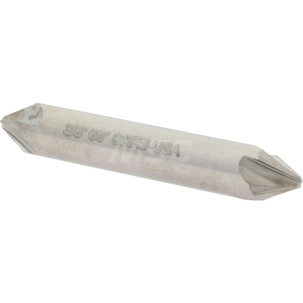 Hertel Countersink: 3/8" Head Dia, 60.00 deg Included Angle, 4 Flute, Solid Carbide, Right Hand Cut - 334-205050