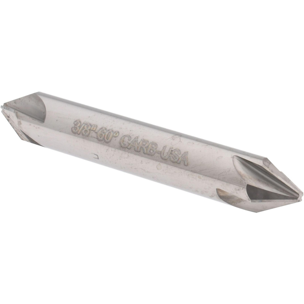 Hertel Countersink: 3/8" Head Dia, 60.00 deg Included Angle, 4 Flute, Solid Carbide, Right Hand Cut - 334-205050
