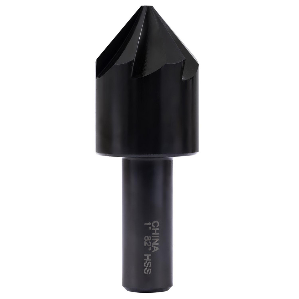Hertel Countersink: 1" Head Dia, 82.00 deg Included Angle, 6 Flute, High-Speed Steel, Right Hand Cut - GX89330666