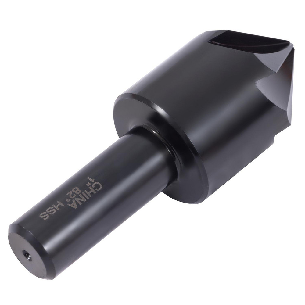 Hertel Countersink: 1" Head Dia, 82.00 deg Included Angle, 6 Flute, High-Speed Steel, Right Hand Cut - GX89330666