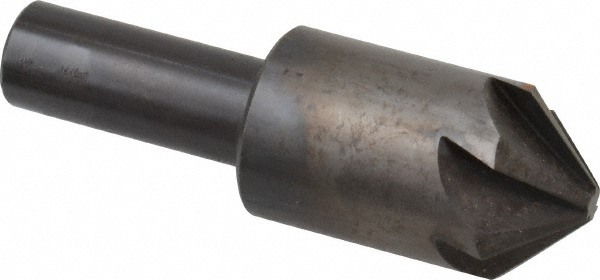 Melin Tool Countersink: 7/8" Head Dia, 90.00 deg Included Angle, 6 Flute, High-Speed Steel, Right Hand Cut - 18102