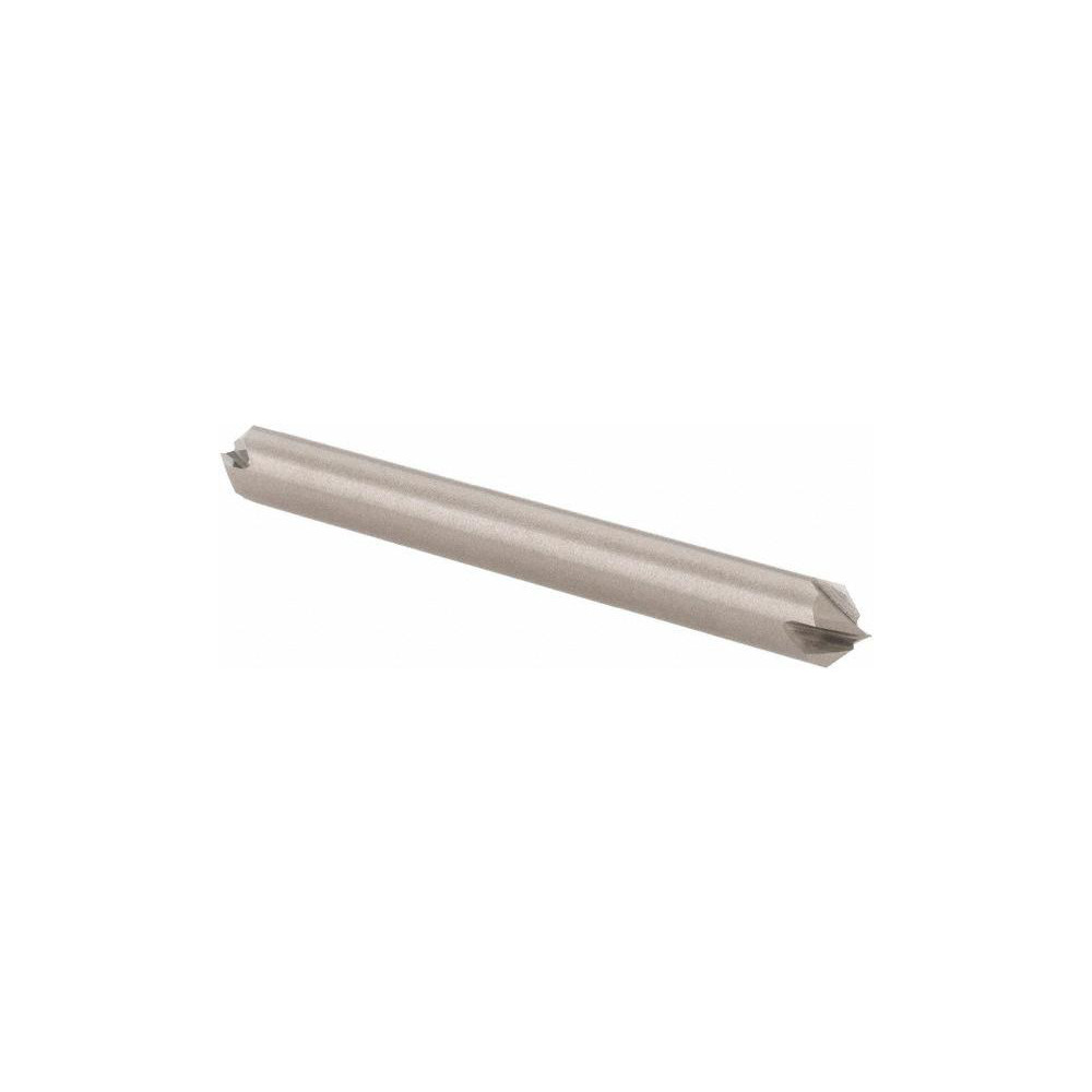 Accupro Chamfer Mill: 1/4" Dia, 1/4" Shank Dia, 90 deg, 4 Flute, Solid Carbide, Double End - 2500000