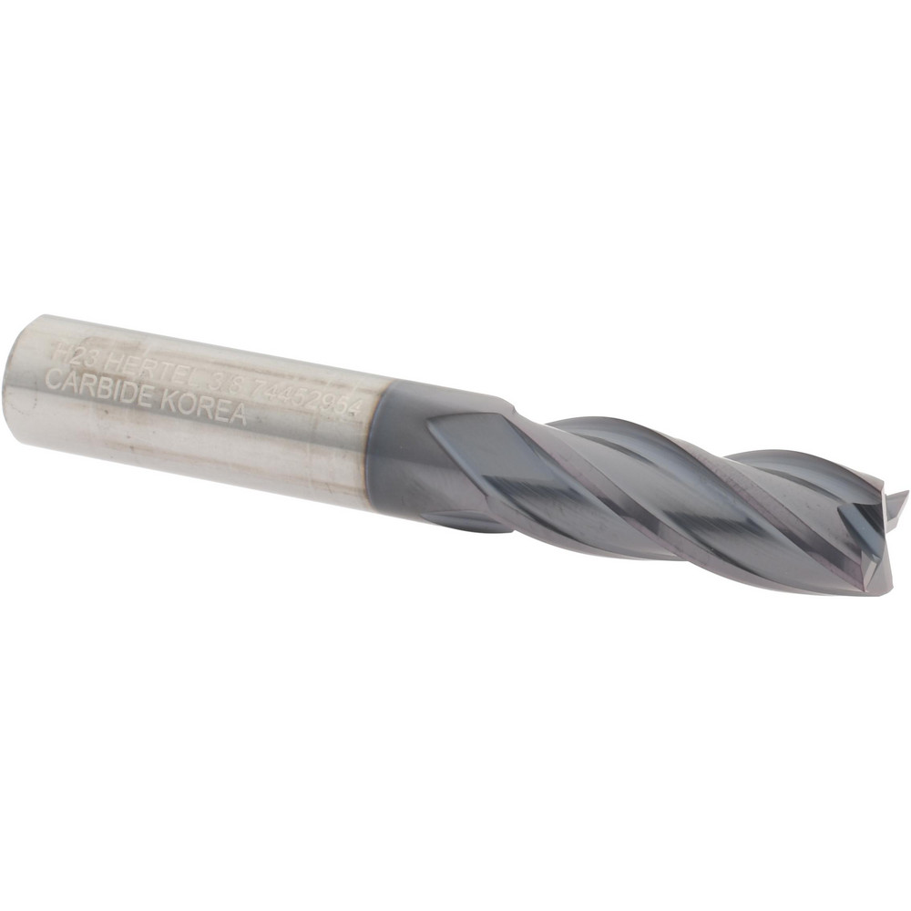 Accupro Chamfer Mill: 1/4" Dia, 1/4" Shank Dia, 90 deg, 4 Flute, Solid Carbide, Double End - 2500000