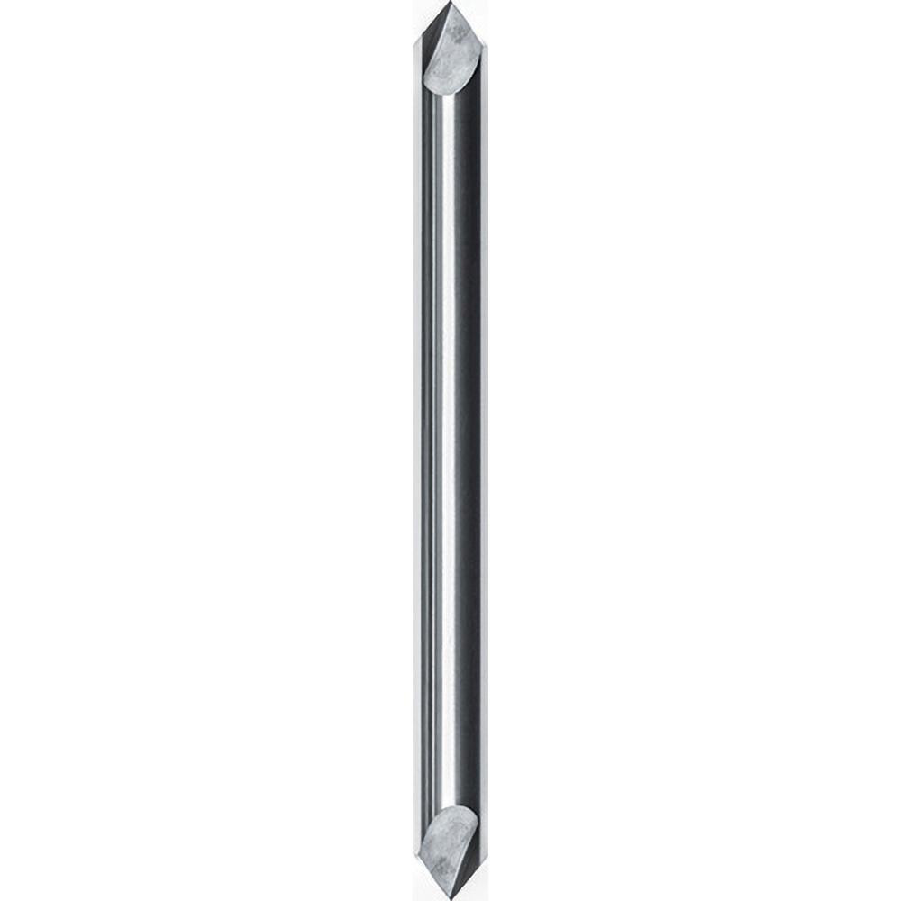 Internal Tool Chamfer Mill: 3/8" Dia, 3/8" Shank Dia, 90 deg, 2 Flute, Solid Carbide, Double End - 64-9080