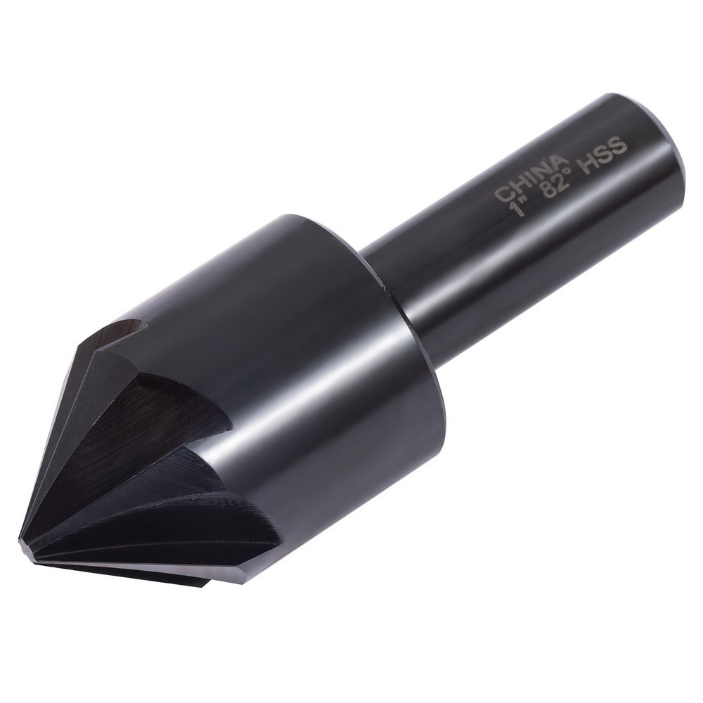 Hertel Countersink: 1" Head Dia, 82.00 deg Included Angle, 4 Flute, High-Speed Steel, Right Hand Cut - GX89329981