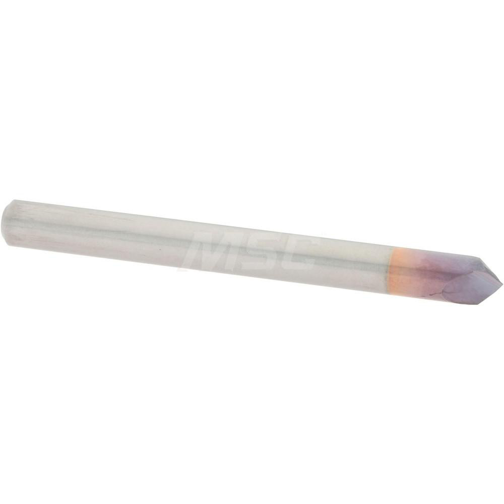 Accupro Chamfer Mill: 3/16" Dia, 3/16" Shank Dia, 120 deg, 2 Flute, Solid Carbide, Single End - 2500220