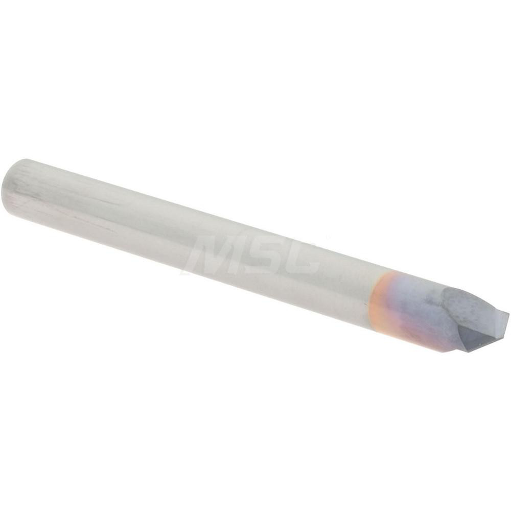 Accupro Chamfer Mill: 3/16" Dia, 3/16" Shank Dia, 120 deg, 2 Flute, Solid Carbide, Single End - 2500220