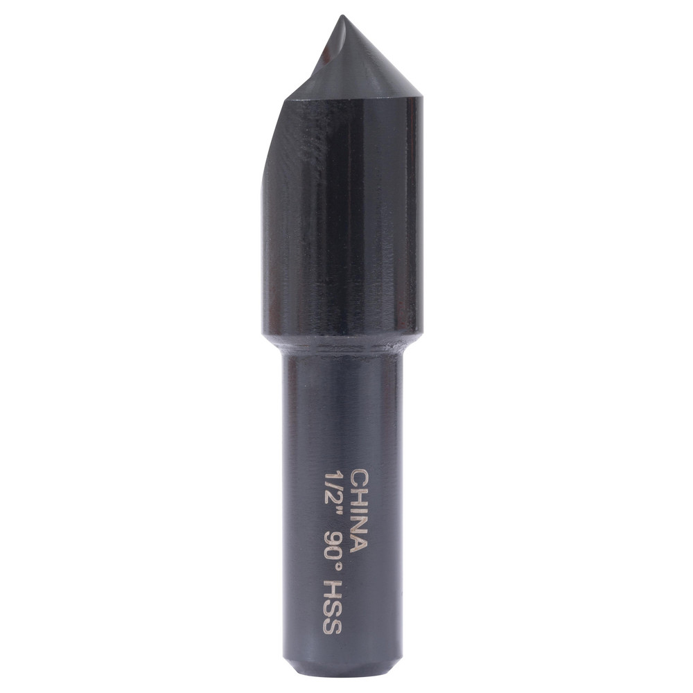 Hertel Countersink: 1/2" Head Dia, 90.00 deg Included Angle, 1 Flute, High-Speed Steel, Right Hand Cut - GX89340533